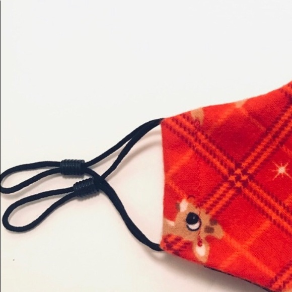 Reversible Navy Stars Face Mask with Pocket - Picture 3 of 9